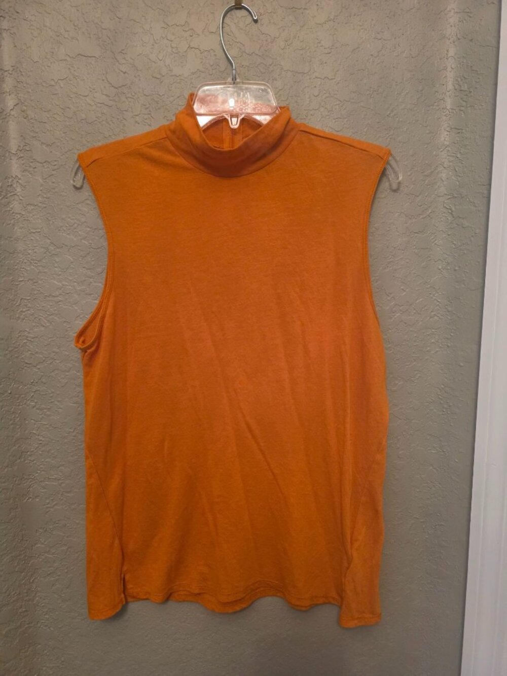 G Star Raw Ladies Orange Deline Slim Funnel Sleeveless Tank Top Blouse XL